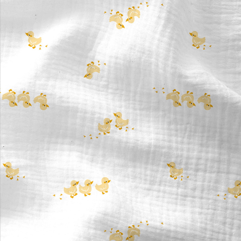 Double Gauze CANNETONS White / Yellow